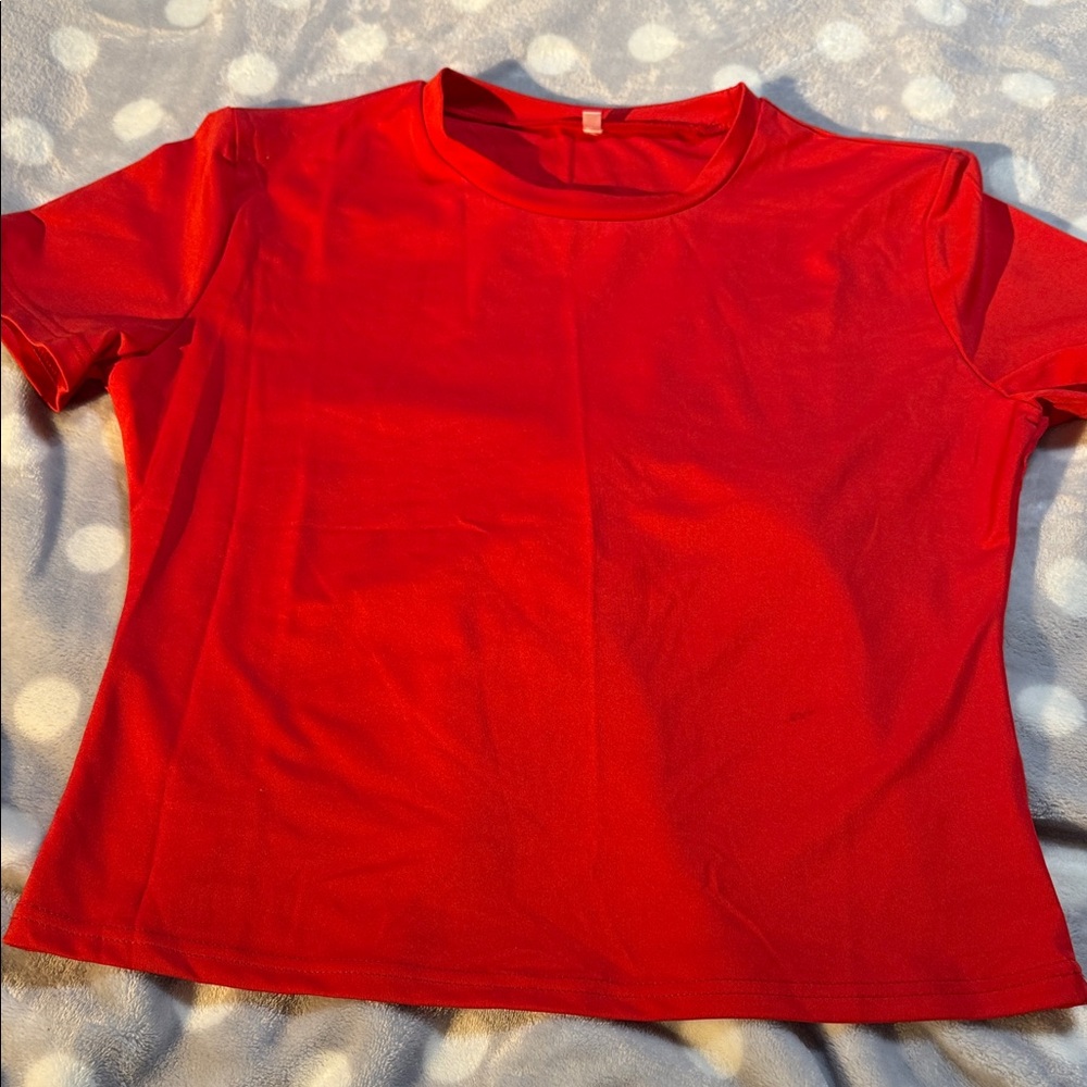 Women's Red Short Set - Picture 5 of 8